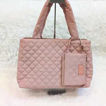 Francfranc 퀼팅 핑크 토트백 마더백 나일론