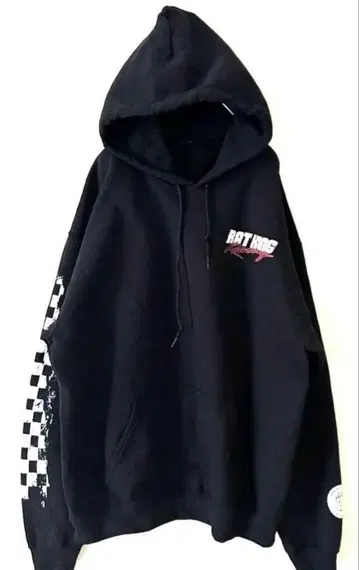 랫 킹 레이싱 맨투맨 후드티 L 블랙 블랙 구제 의류