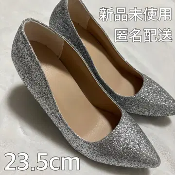 펌프스 23.5cm 글리터 브라이덜 웨딩 라메 결혼식