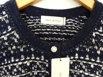 새상품 미사용 데뷔 피오레 가디건 자켓 라메 M