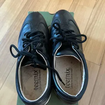 teenmix 블랙 가죽 캐주얼 슈즈