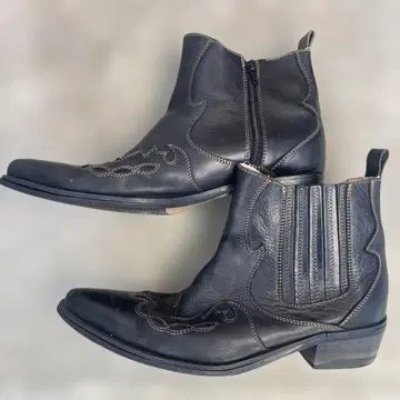 블랙 자수 Western boots 웨스턴 부츠 y2k archive