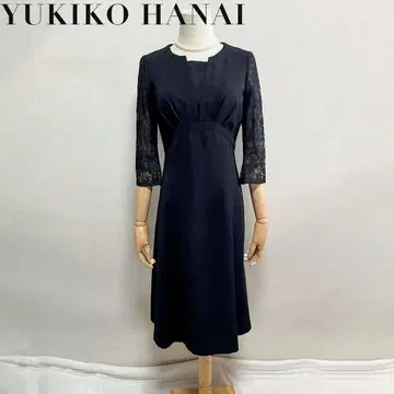 새상품급 YUKIKO HANAI Classico 블랙 포멀 원피스