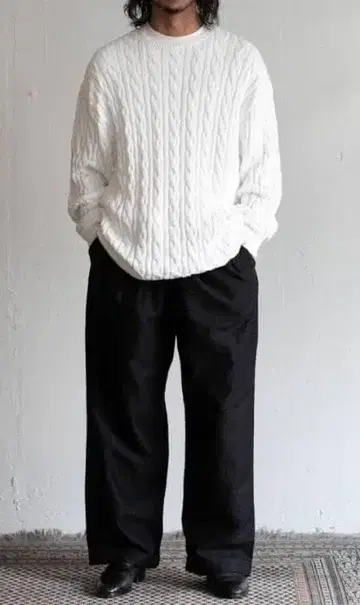 Graphpaper SUVIN GOLD 케이블 니트