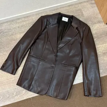 MURUA 인조 가죽 테일러드 자켓