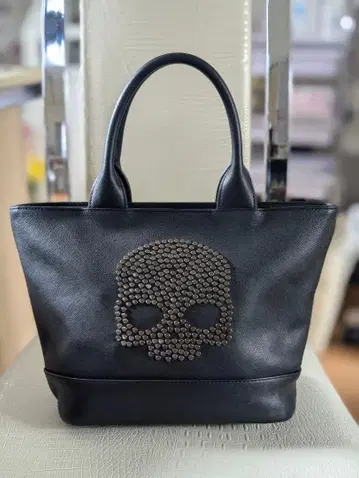 [ 새상품급 ] HYDROGEN 소가죽 블랙 토트백