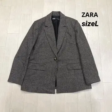 ZARA 울 헤링본 오버 사이즈 자켓 L