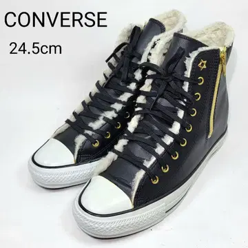 [ 새상품급 ] 컨버스 24.5cm 가죽 하이컷 보아 지퍼 인힐