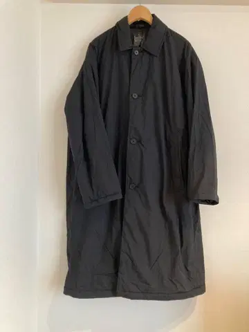 세탁 가능한 충전솜 스텐카라 코트 블랙 M