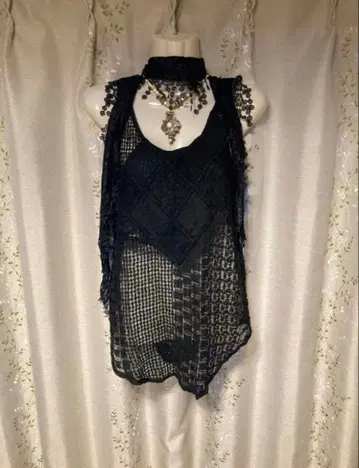 슬리브리스 튜닉 모드 스타일 다크코어 페어리 그런지 그런지