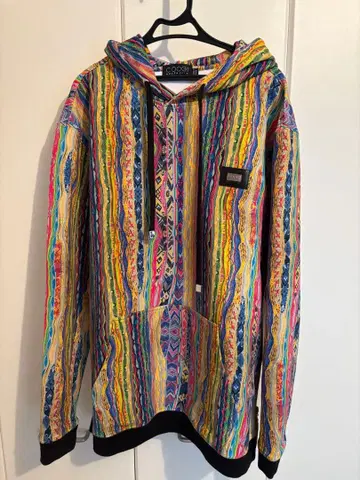 COOGI 멀티 컬러 후드 부착 후드티