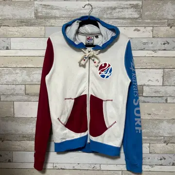 [레어색] 24SURF 풀 지퍼 후디 화이트/레드/블루