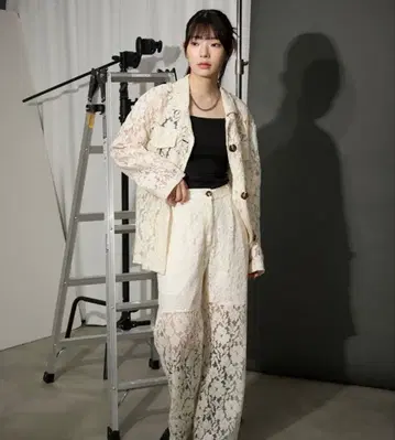 엘르노데메비 레이스 셔츠 팬츠 셋업