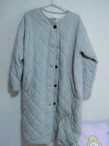 사만사 모스모스 면 린넨 스프링 퀼트 코트 민트 충전솜 코튼