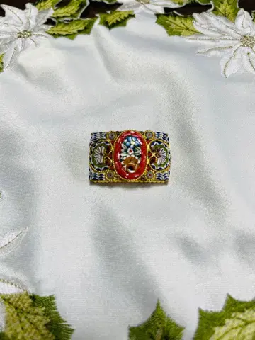 마이크로 모자이크 브로치