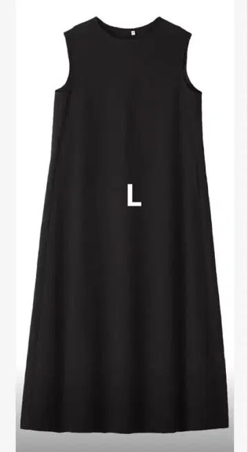 무인양품 바람이 통하는 스트레치 축구 슬리브리스 원피스 L 사이즈 블랙