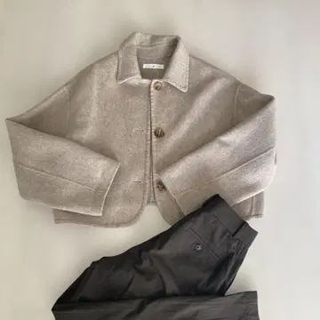 IR 한국 숏코트 울 베이지