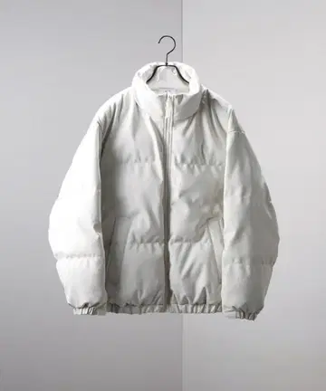 ENDER PRODUCTS 아이보리 가죽 다운 자켓 M 사이즈