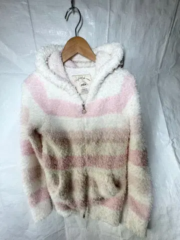 미사용 새상품 젤라또피케 후드 부착 룸웨어 핑크 스트라이프