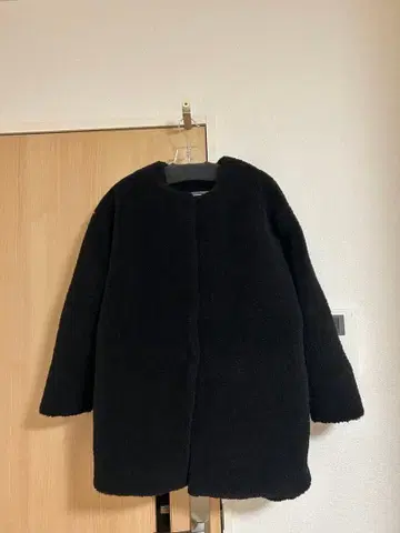 블랙 보아 자켓 여성용 보아 코트