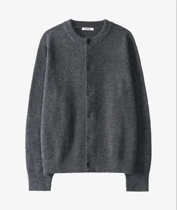 미사용 새상품 EXCONTAINER 라운드 넥 가디건 그레이