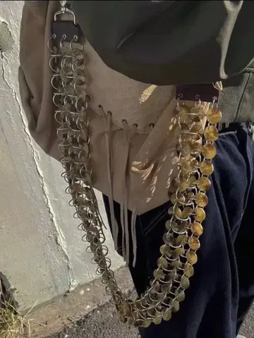 STEFAN COOKE 지갑 체인 브라운 골드