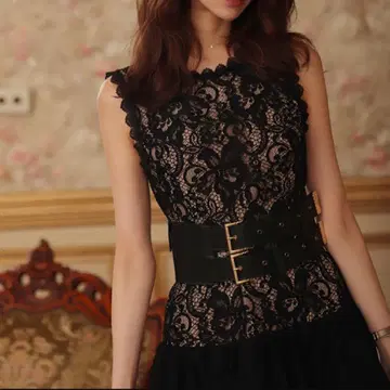 브라운 가죽 벨트