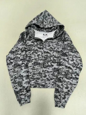 Mertra 그레이 계열 카모플라쥬 풀 집업 후드티