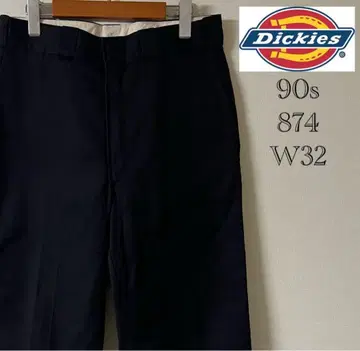90s Dickies 874 워크 팬츠/32/블랙