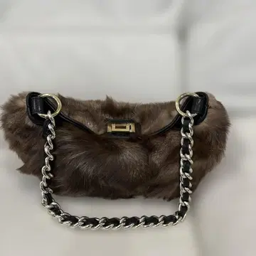 퍼 숄더백 브라운