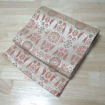 고급스러운 화문 x 사라사 패턴 크리스마스풍 나고야 오비 개방 선착순