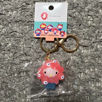 키티 x 미야쿠미야쿠 키링 클리어 컬러