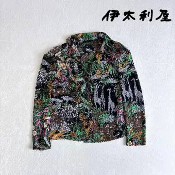 이타리야 애니멀 무늬 주름 가공 자켓 가디건 얇은 소재