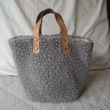 TEMBEA 울 가죽 백 그레이