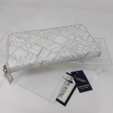 ANIMAL HUNTING 크로커다일 화이트 장지갑