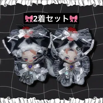 니지페페 10cm 봉제인형 옷 인형옷 후쿠야 2벌 세트 고양이 달마시안