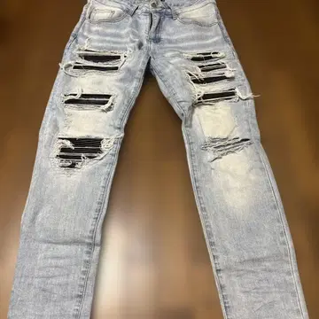 가격 인하 HESNTLS 스키니 데님 데미지 가공 30