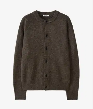 새상품 EXCONTAINER 라운드넥 가디건 브라운