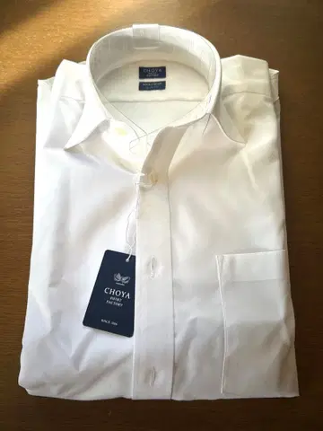 CHOYA 와이셔츠 슬림핏 무지 화이트 브로드