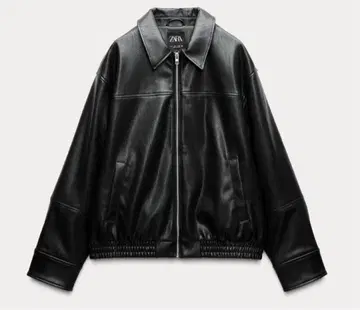 ZARA 인조 가죽 봄버 자켓