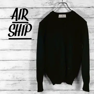 에어십 캐시미어 100% V넥 니트 스웨터 블랙 1사이즈