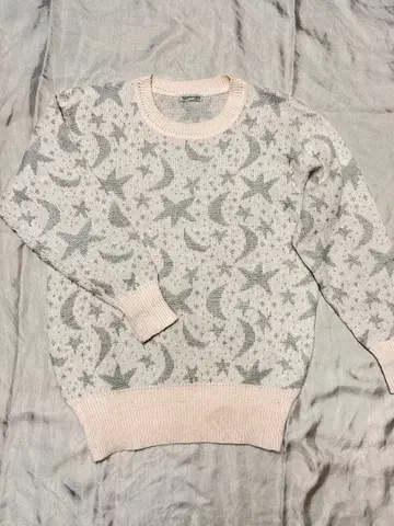 쇼와 레트로 vintage 빈티지 별 달 천체 니트 스웨터