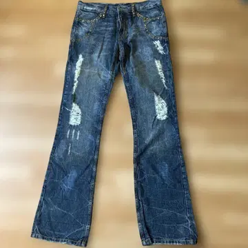 Y2K semantic design denim pant