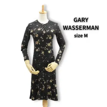 미사용 게리 와서먼 울 블렌드 플라워 프린트 원피스 M