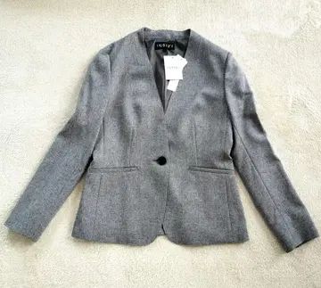 택 포함 미사용 새상품 인디비 일본제 노카라 자켓 그레이 38