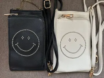 스마일리 페이스 숄더백 2색 세트