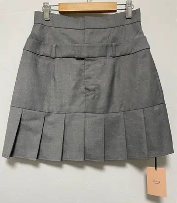 택 포함 새상품 eimy istoire 플리츠 미니 스커트 M