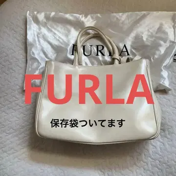 FURLA 화이트 가죽 핸드백