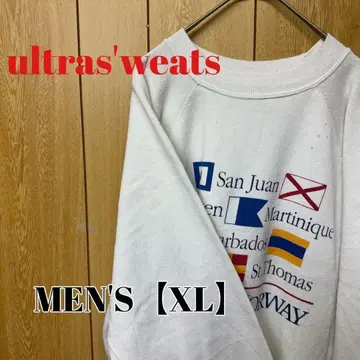 TR9 [미국제] 맨투맨 (트레이닝복) [남성용 XL] 화이트 USA제