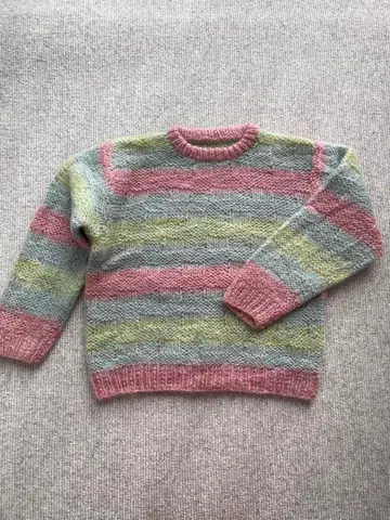 [ Vintage ] 울 혼방 모헤어 니트 스웨터 보더 빈티지